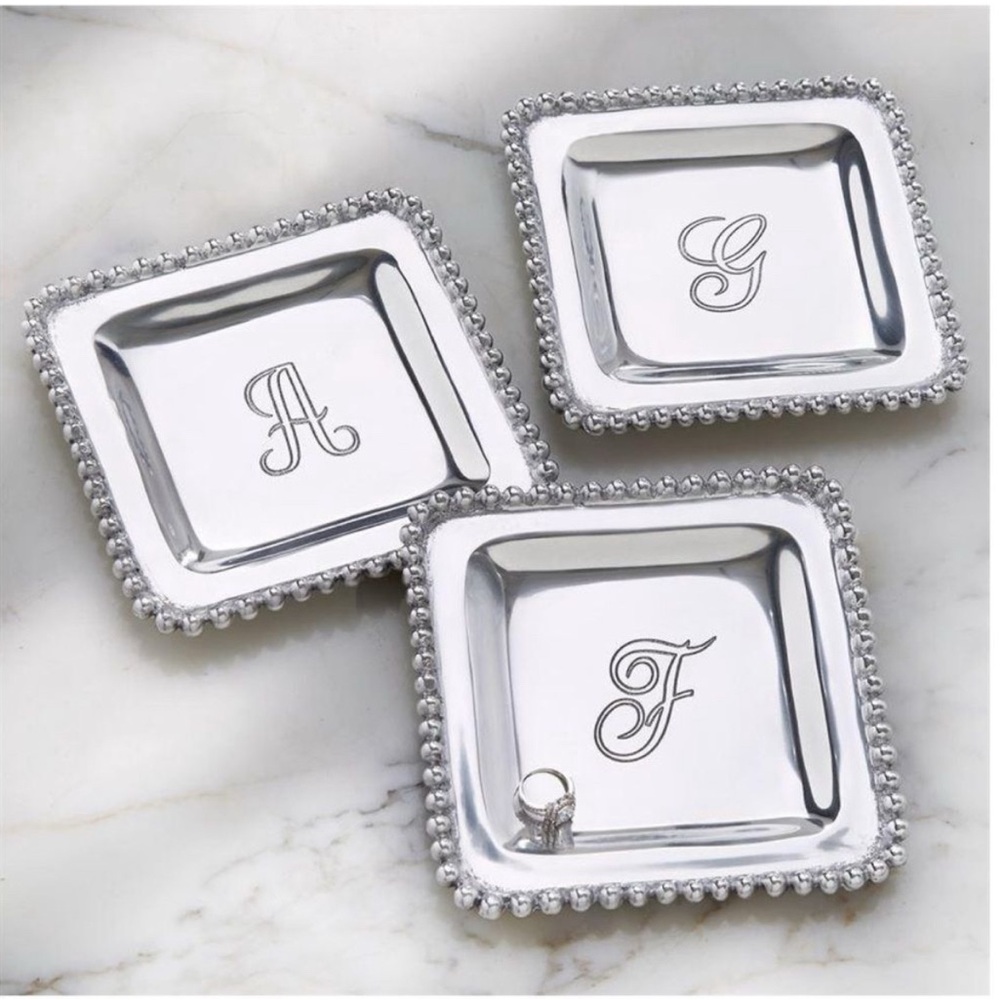 MudPie Initial B Pewter Trinket Tray